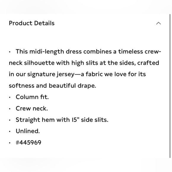 NWT Banana Republic Crepe Knit Midi T-Shirt Black Dress Size Medium. - Picture 4 of 6